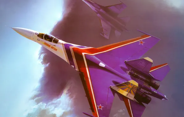 Figure, art, Su - 27