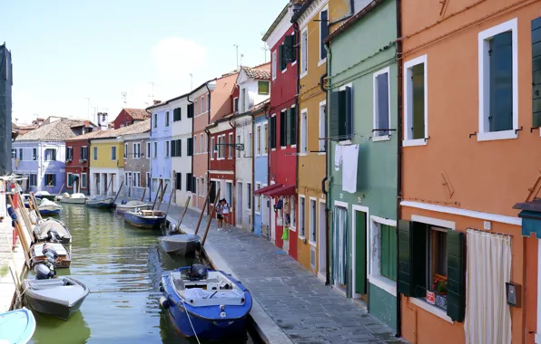 Home, Italy, Venice, channel, Burano island