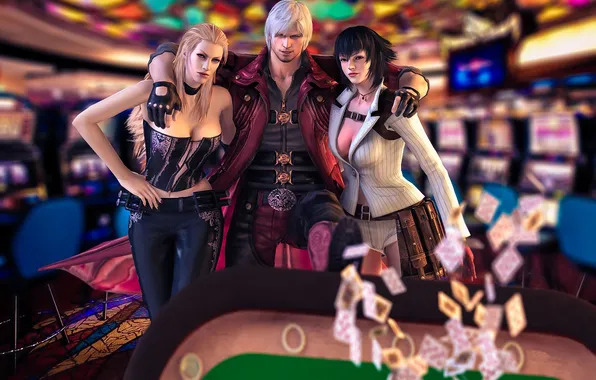 Picture casino, lady, devil may cry, dante, mary, trish