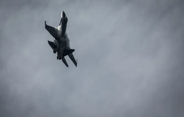 Picture flight, fighter, Su-35, jet, multipurpose
