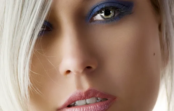 Picture eyes, women, lips, face, blonde