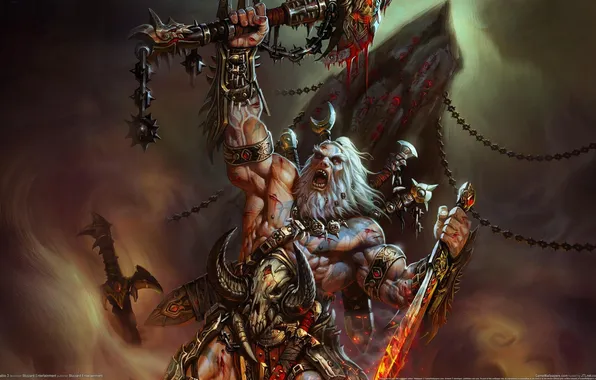 Picture sword, the old man, diablo 3, barbarian