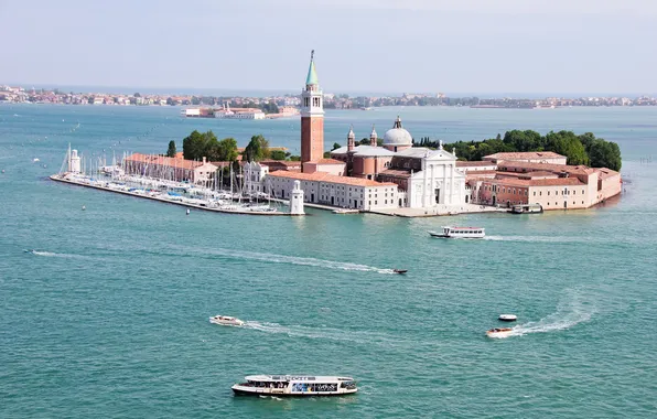 Italy, Venice, Italy, Venice, San Giorgio Maggiore, Venetian Lagoon, Venetian lagoon, Cathedral Of San Giorgio …