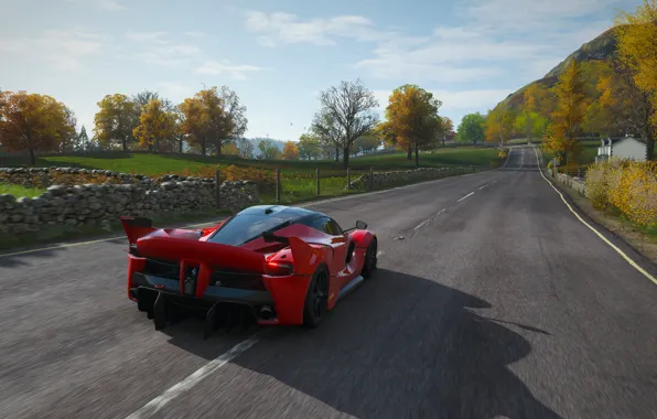 Ferrari, autumn, forza, hypercar, forza horizon 4