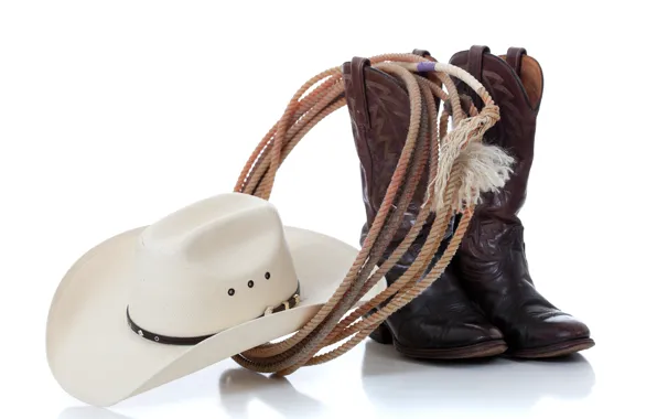 Hat, leather, boots