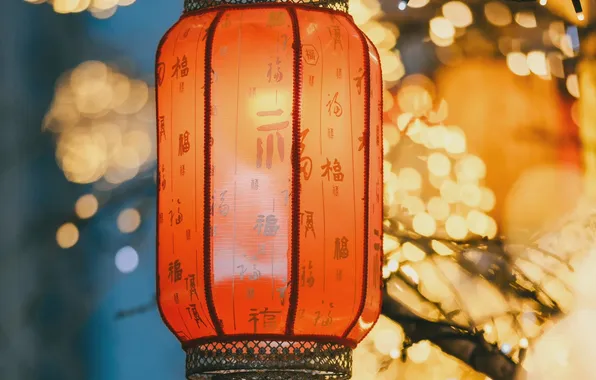 The evening, flashlight, China, illumination, Chinese lantern