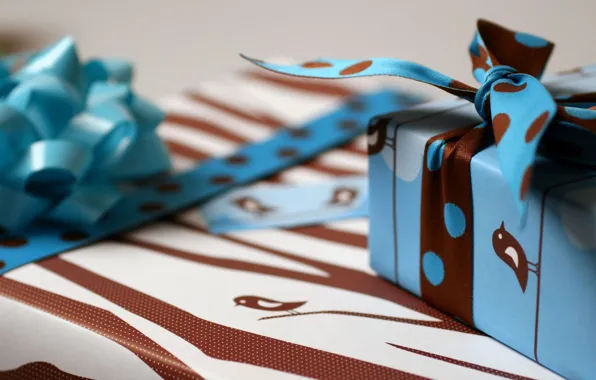 Picture holiday, ribbons, box, flight, packaging, holiday Wallpaper