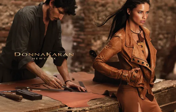 Girl, model, Adriana Lima, for Donna Karan