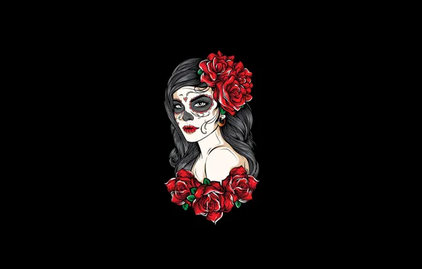 Minimalism, Figure, Skull, Style, Background, Fantasy, Art, Art