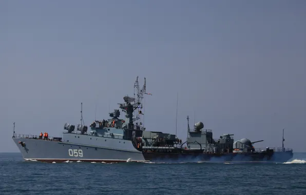 Ship, Navy, anti-submarine, small, The black sea, project 1124, Aleksandrovac