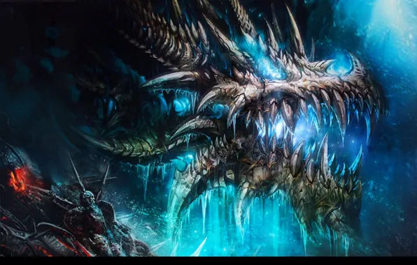 Picture ice, wow, world of warcraft, dragon, Sindragosa, dragon
