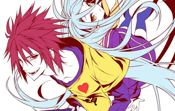 Anime, art, girl, Pair, Anime, guy, Two, two