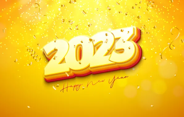 Rays, light, lights, the inscription, Shine, figures, New year, gold plated