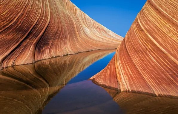 Picture the sky, water, rocks, canyon, AZ, gorge, USA, Paria Canyon-Vermilion