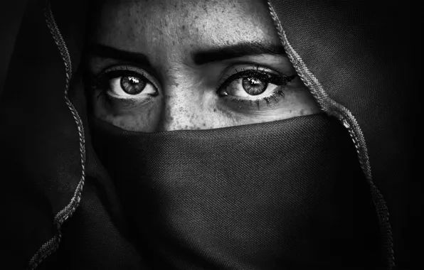 Look, portrait, monochrome, Mikhail Potapov