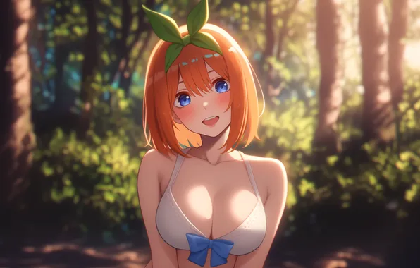 Anime, art, wallpaper, linen, red hair, The Quintessential Quintuplets, Go-Toubun no Hanayome, Yotsuba Nakano