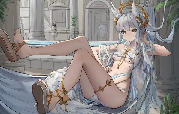 Girl, sexy, lingerie, pantsu, bra, cleavage, panties, long hair