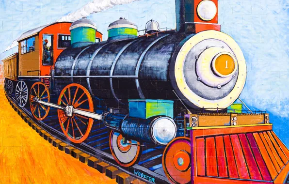 Wall, graffiti, the engine