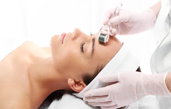 Picture woman, beauty treatments, mesotherapy