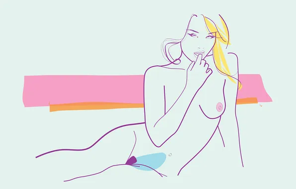 Color, girl, face, background, body, figure