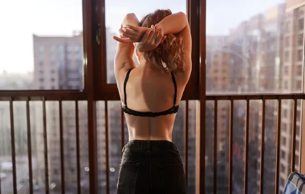 Girl, loneliness, window, in the room, Aleks Five
