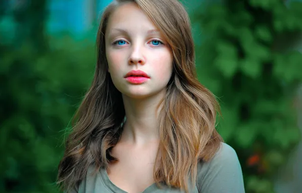 Picture portrait, the beauty, blue-eyed