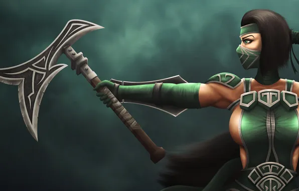 Picture girl, weapons, background, profile, Akali, League of Legends