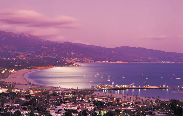 Picture city, the city, USA, California, Santa Barbara