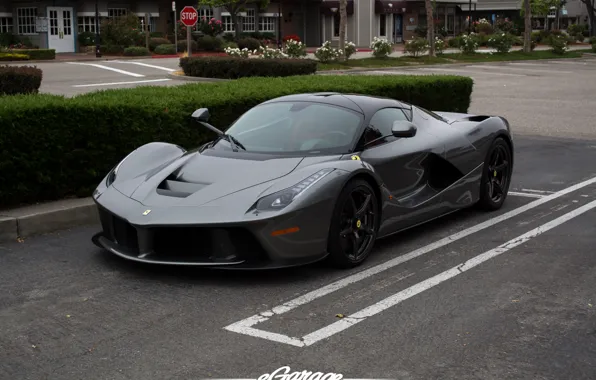 Picture ferrari, street, gray, LaFerrari