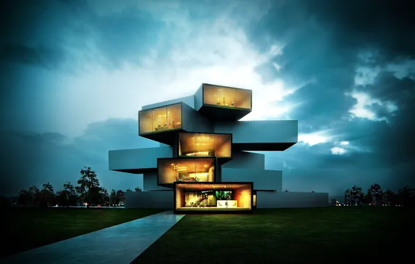 Design, structure, Modern House