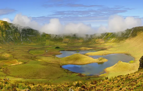 Lake, the volcano, crater, Portugal, Azores