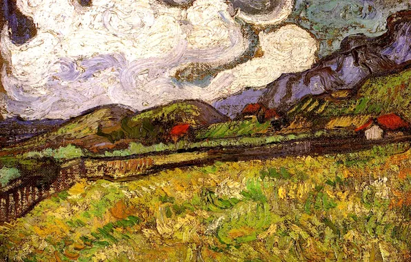 Vincent van Gogh, Wheat Field, Behind Saint, Paul Hospital