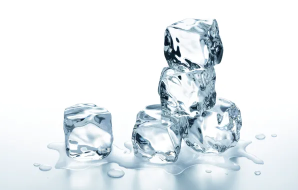 Ice, water, ice, water, ice cubes
