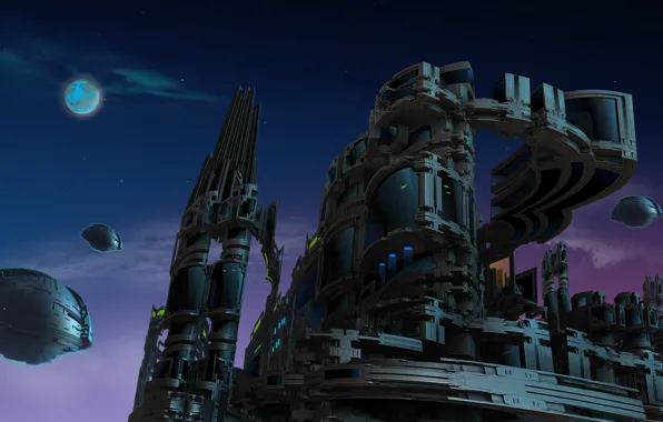 Construction, port, aircraft, Metallic Skyline