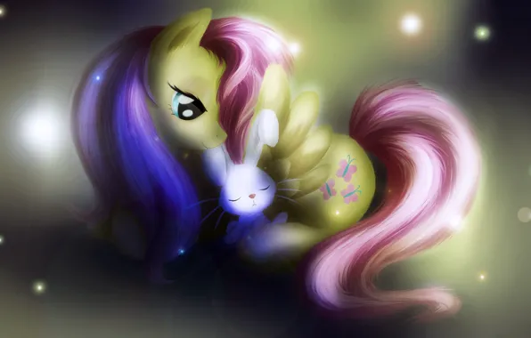 Picture childhood, art, friendship, pony, Bunny, my little pony, for girls, for kids
