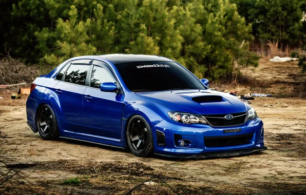 Subaru, Impreza, WRX, blue, blue, Subaru, Impreza, STi