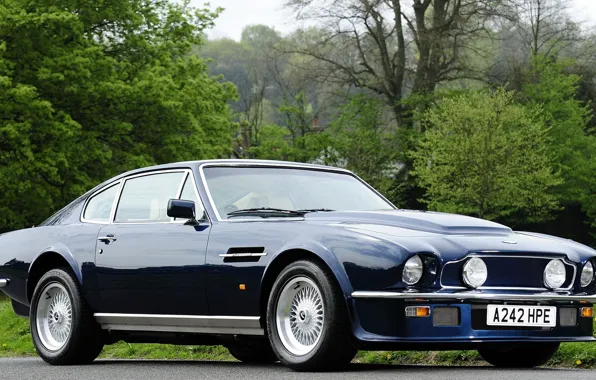 Aston Martin, Vantage, Blue, Classic, Aston Martin, 1977, Vantazh