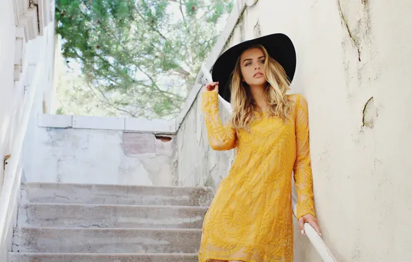 Picture look, girl, photo, wall, sweetheart, model, hat, figure