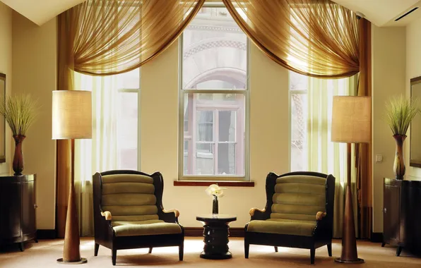 Design, the city, style, interior, living room, city apartment