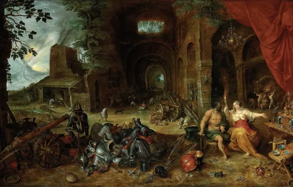Picture, Jan Brueghel the younger, Allegory Of The Element Of Fire