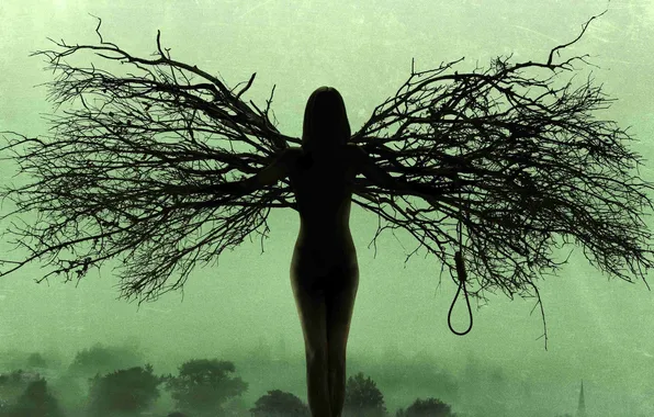 Picture GIRL, BRANCHES, SILHOUETTE, Salem, ROOTS, LOOP, SALEM