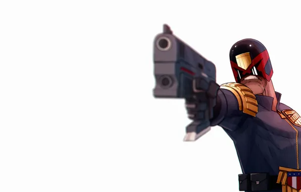 Minimalism, Figure, Gun, Costume, Background, Armor, Art, Art