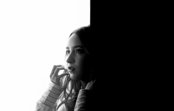Picture girl, photo, portrait, black and white
