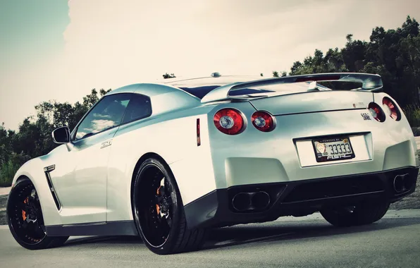 Picture Auto, Trees, Forest, Tuning, GTR, Machine, Nissan