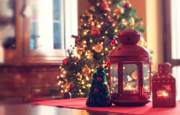 Picture holiday, toys, lantern, tree