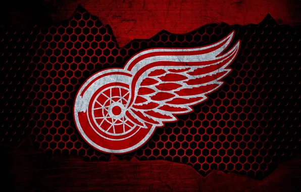 Wallpaper, sport, logo, NHL, hockey, Detroit Red Wings