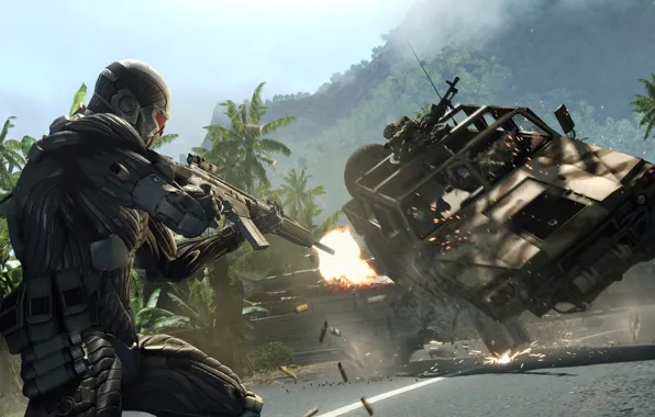 Machine, weapons, soldiers, Crysis, sleeve