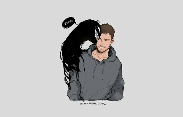 Love, background, minimalism, art, Venom, Venom, Eddie Brock