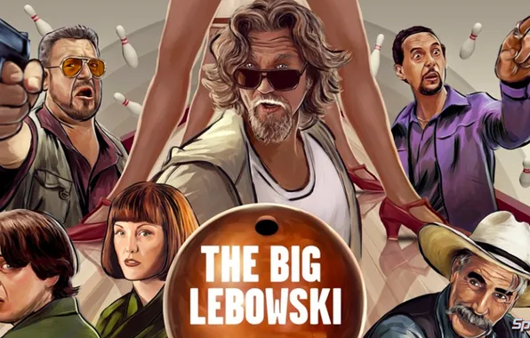 Anime, cartoon, illustration, The Big Lebowski