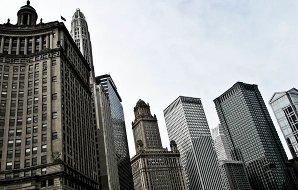 The sky, building, skyscrapers, USA, America, Chicago, Chicago, USA